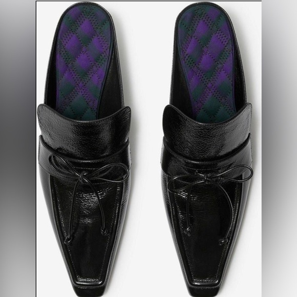 BURBERRY Sovereign Square Toe Mules Size 39.5 - Picture 2 of 9